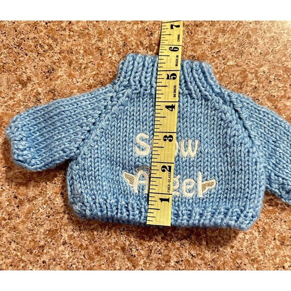 VNTG Bear Wear Blue Sweater Clothes – Fits 10"–12" Bears, Dolls, or Plush Animal - Picture 3 of 7